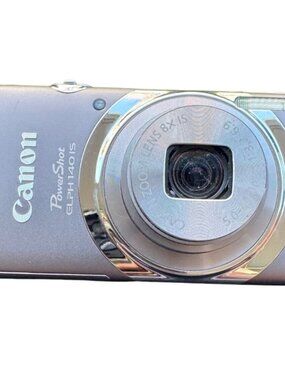 Canon PowerShot ELPH 140 IS Digital Camera 16MP 8x Zoom, Tested -NO CHARGER